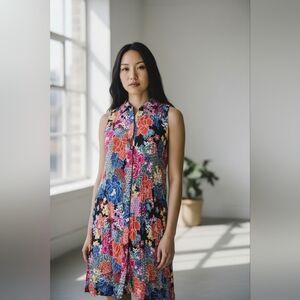 Cupio Womens Multicolored Floral Dress / Tunic